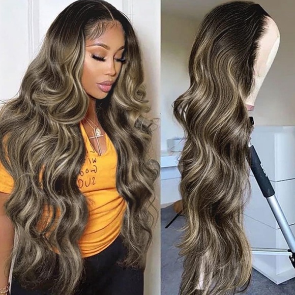 NEW* 24 MIXED BLONDE & BROWN BODY WAVY LACE FRONT WIG *NEW ❌❌ LAST ONE LEFT ❌❌